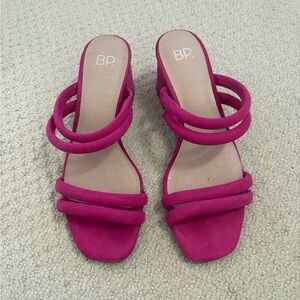 BP Women's Bright Pink Strap Sandals